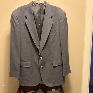 David Taylor Made in Dominican Republic gray suit coat.